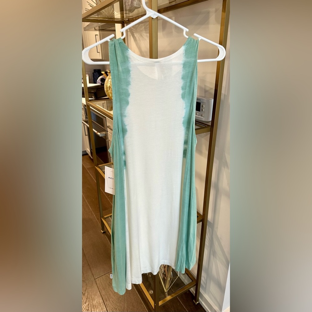 NWT RVCA Sucker Punched Sage Green Tie-Dye Swing Dress - Picture 11 of 14
